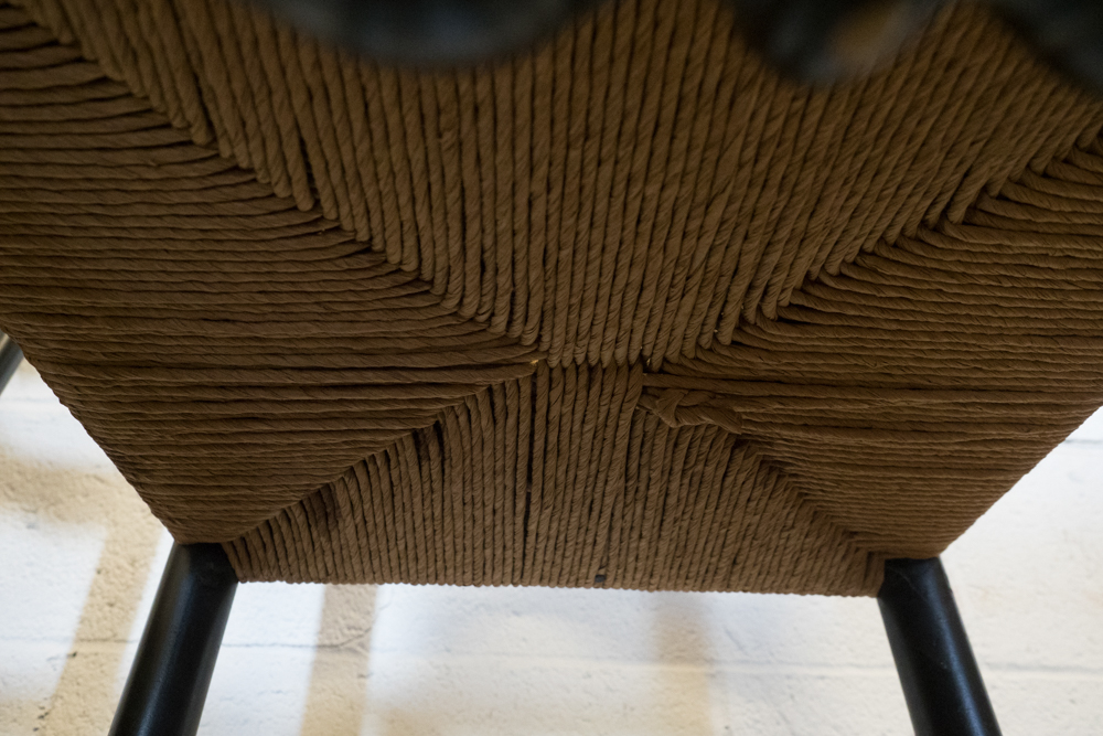 Pair of Black Ladder Back Hitchcock Style Chairs