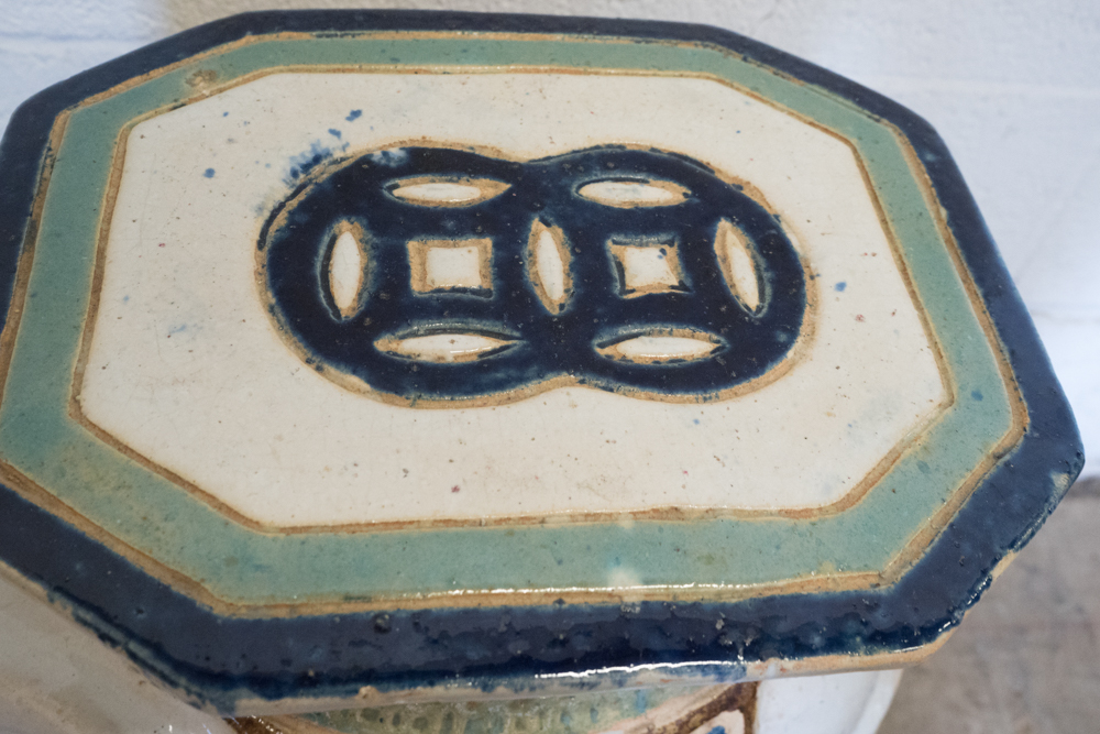 Ceramic Elephant Garden Seat