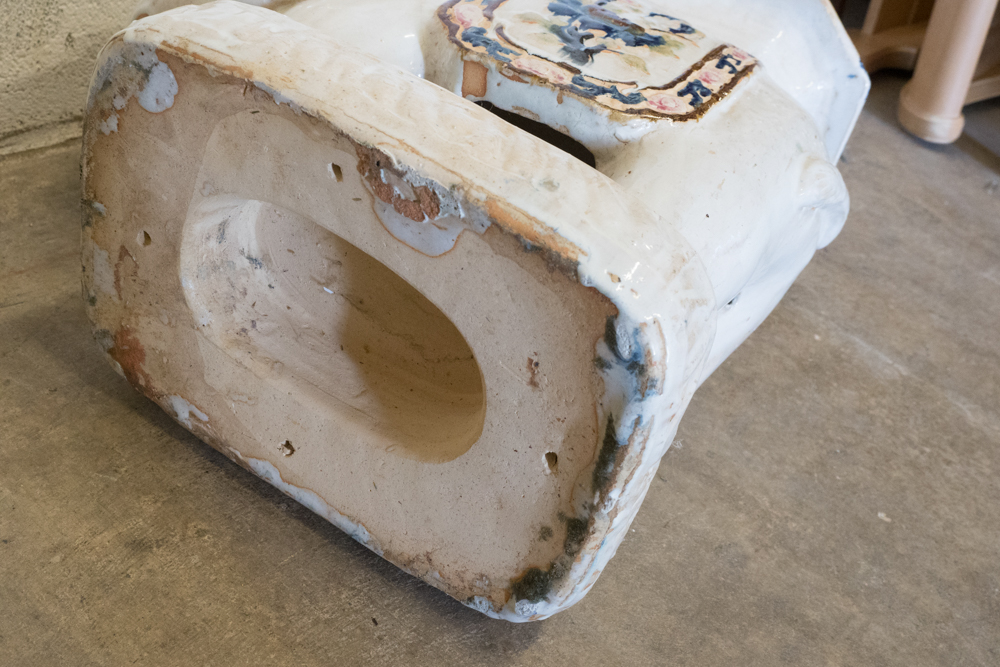 Ceramic Elephant Garden Seat