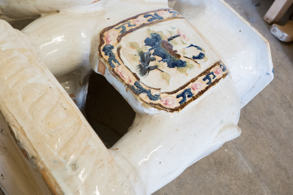 Ceramic Elephant Garden Seat