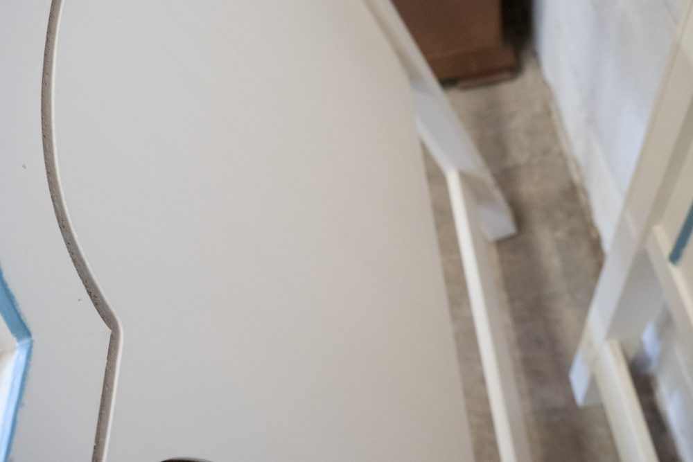 Pair of Painted Blue and White Twin Headboards