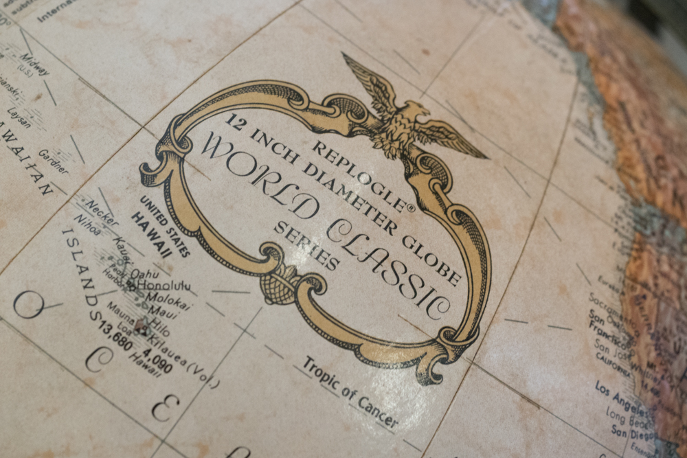 12" Globe on Bamboo Style Stand