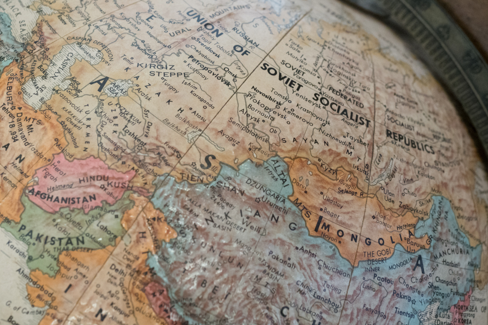 12" Globe on Bamboo Style Stand