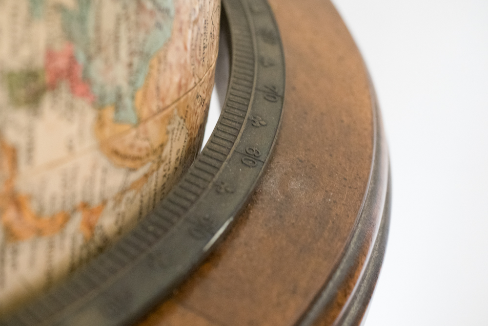 12" Globe on Bamboo Style Stand