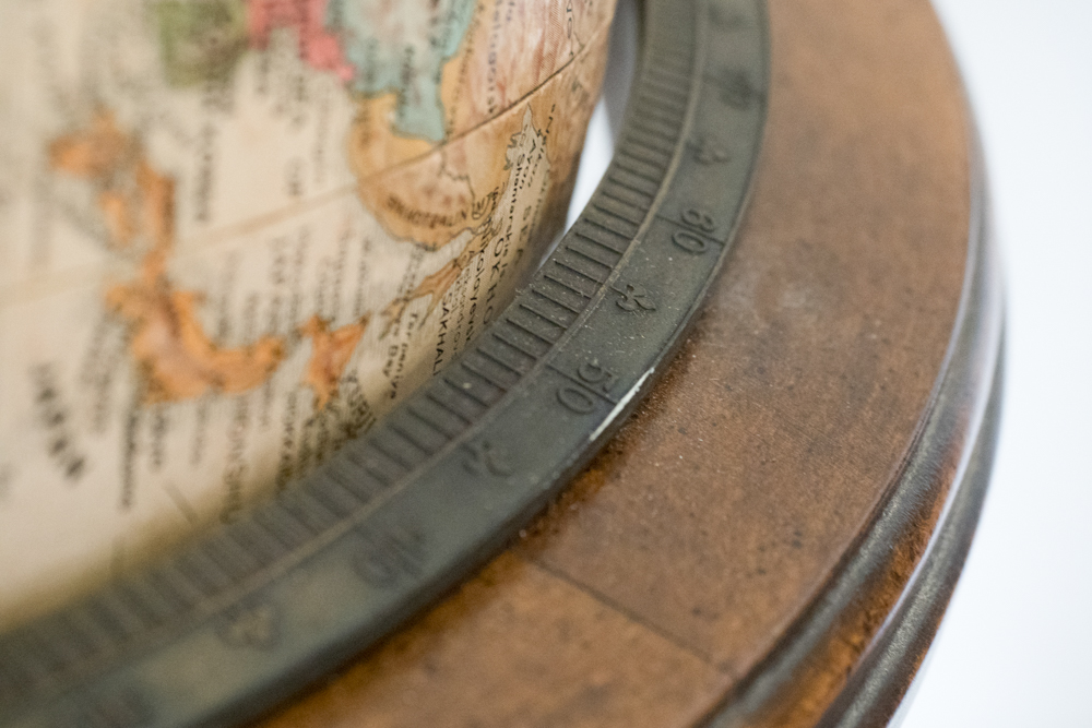 12" Globe on Bamboo Style Stand