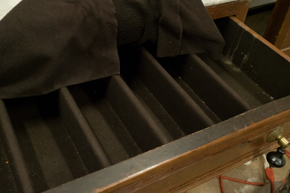 Vintage Marble Top Server Cabinet