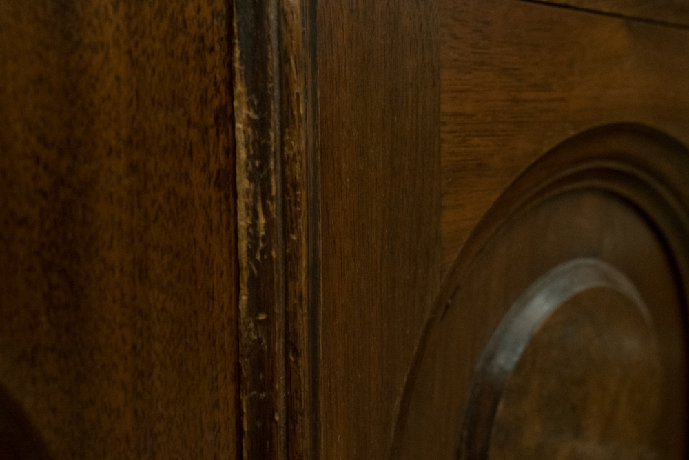 Vintage Marble Top Server Cabinet