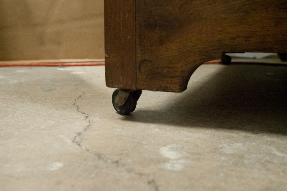 Vintage Marble Top Server Cabinet