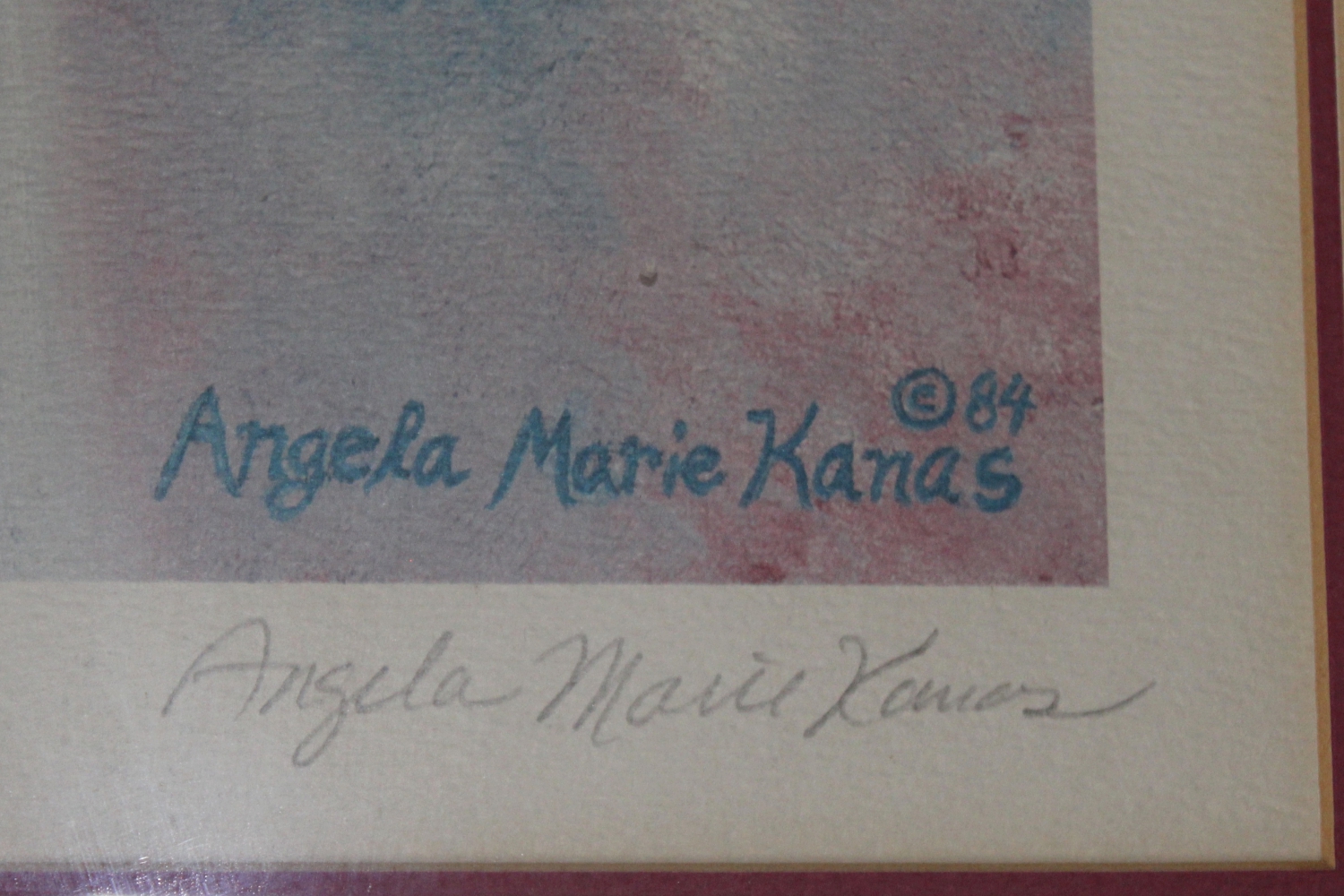 Angela Kanas Limited Edition Print and Hawaiian Monkey Pod Bowls