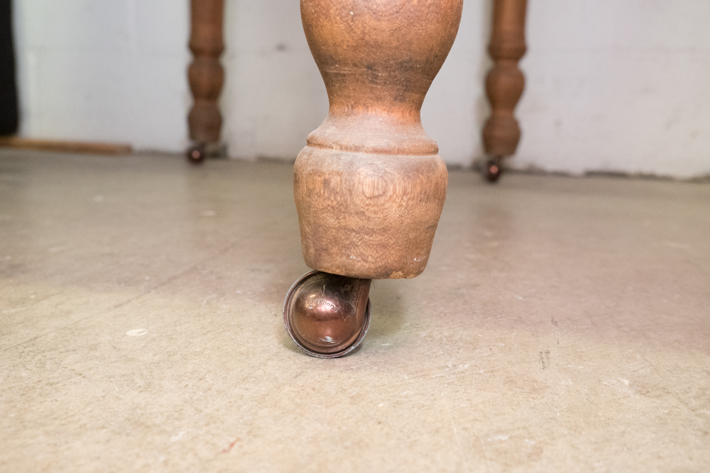 Rustic Oak Dining Table with Drop Leaves