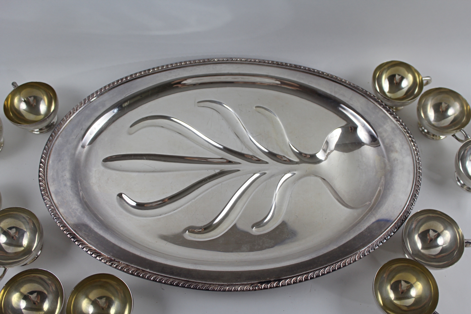 William Rogers Silver Plate Punch Bowl and Serving Tray