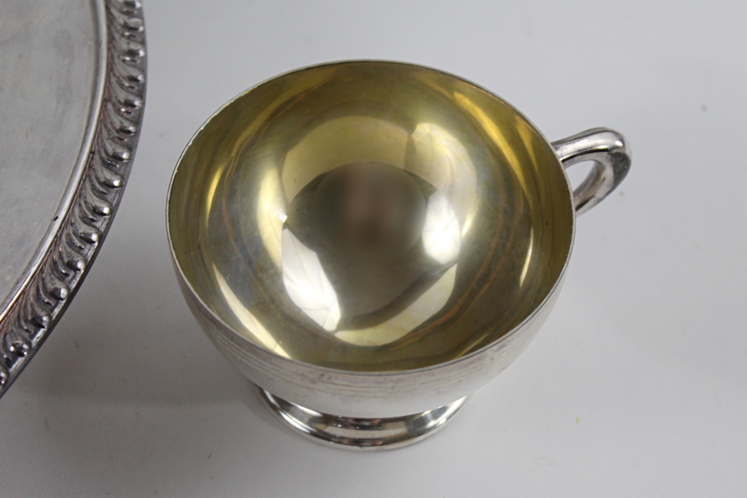 William Rogers Silver Plate Punch Bowl and Serving Tray