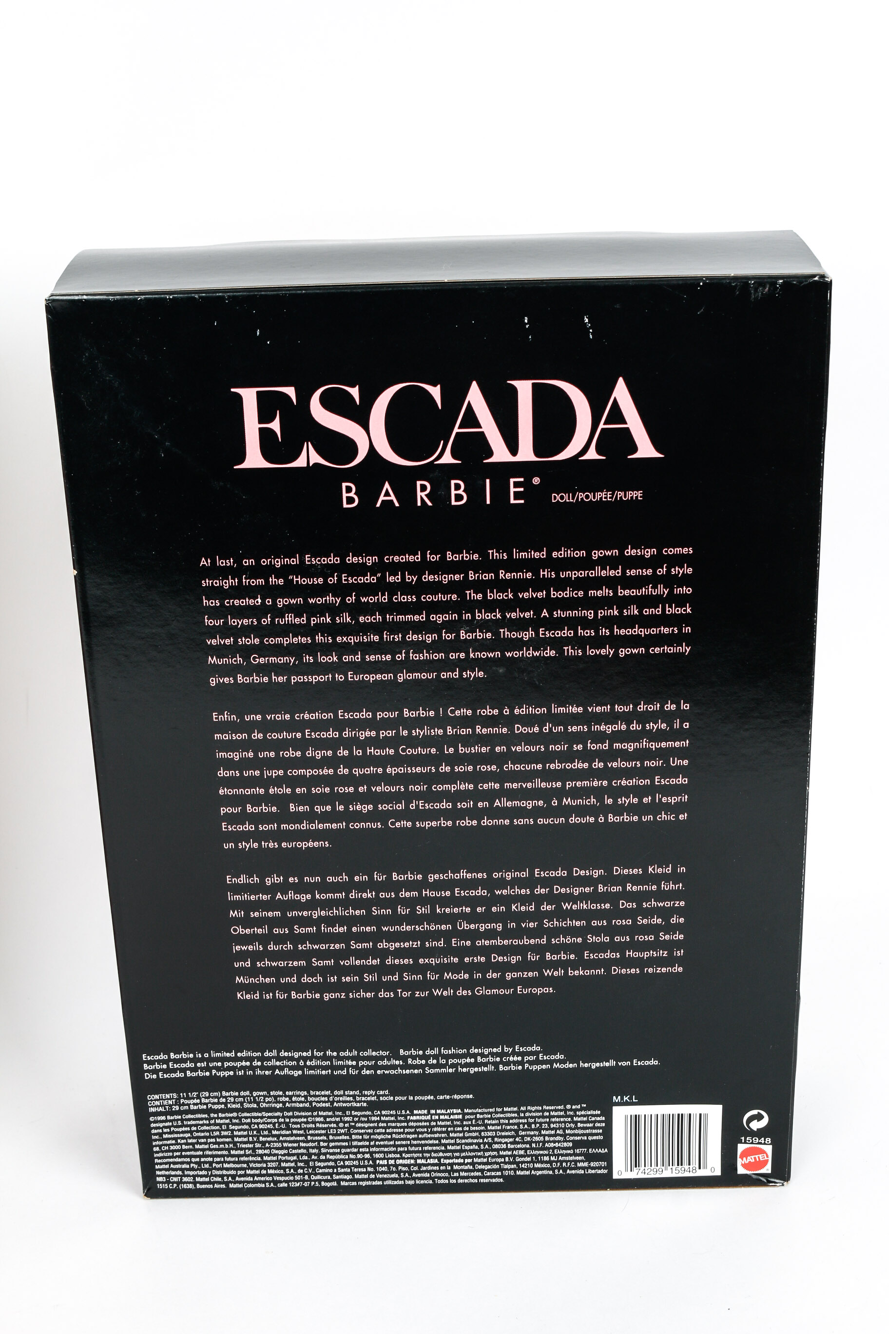 1996 Collectible Escada Barbie