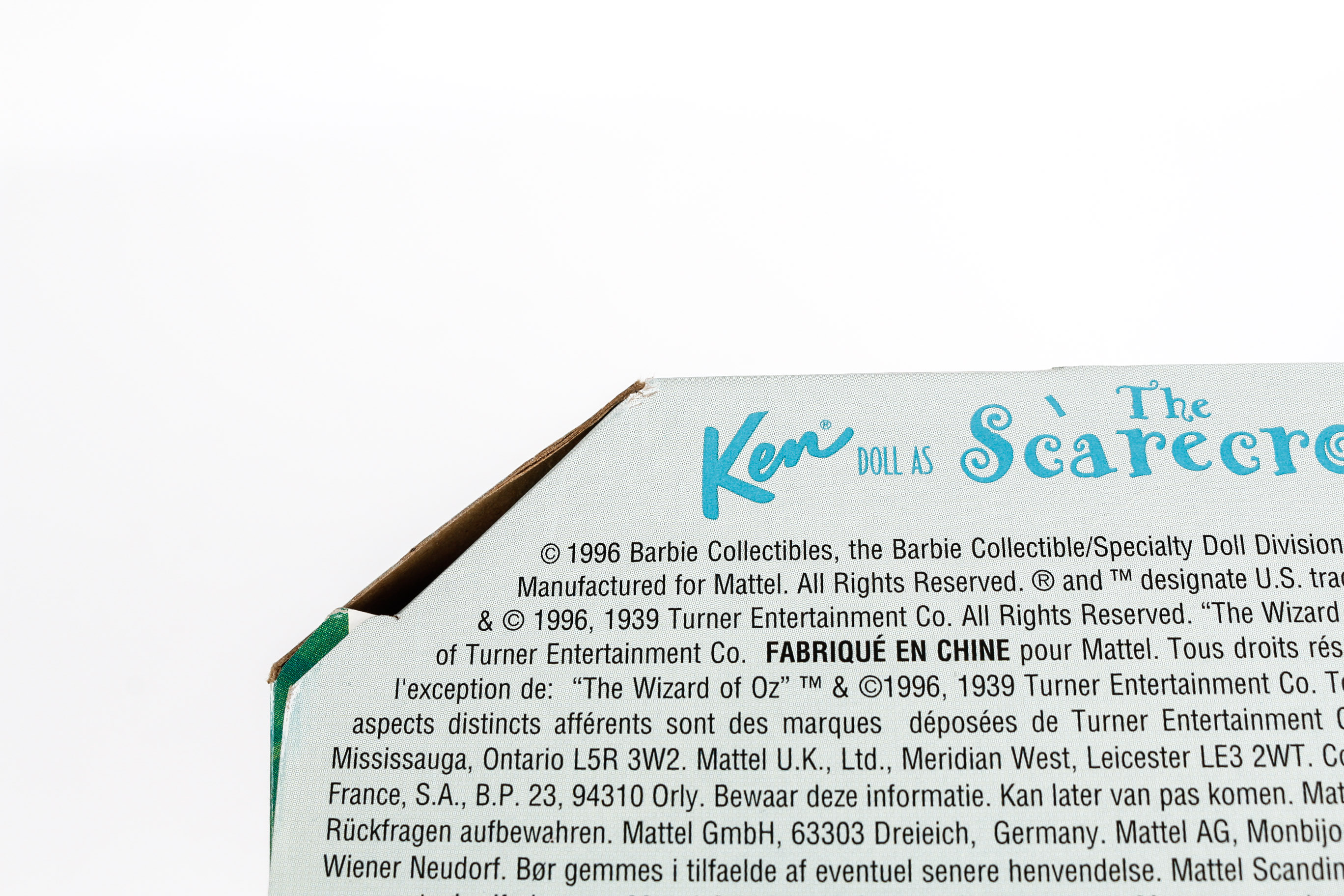 1996 Mattel Hollywood Legends  "Wizard of Oz" Ken Doll