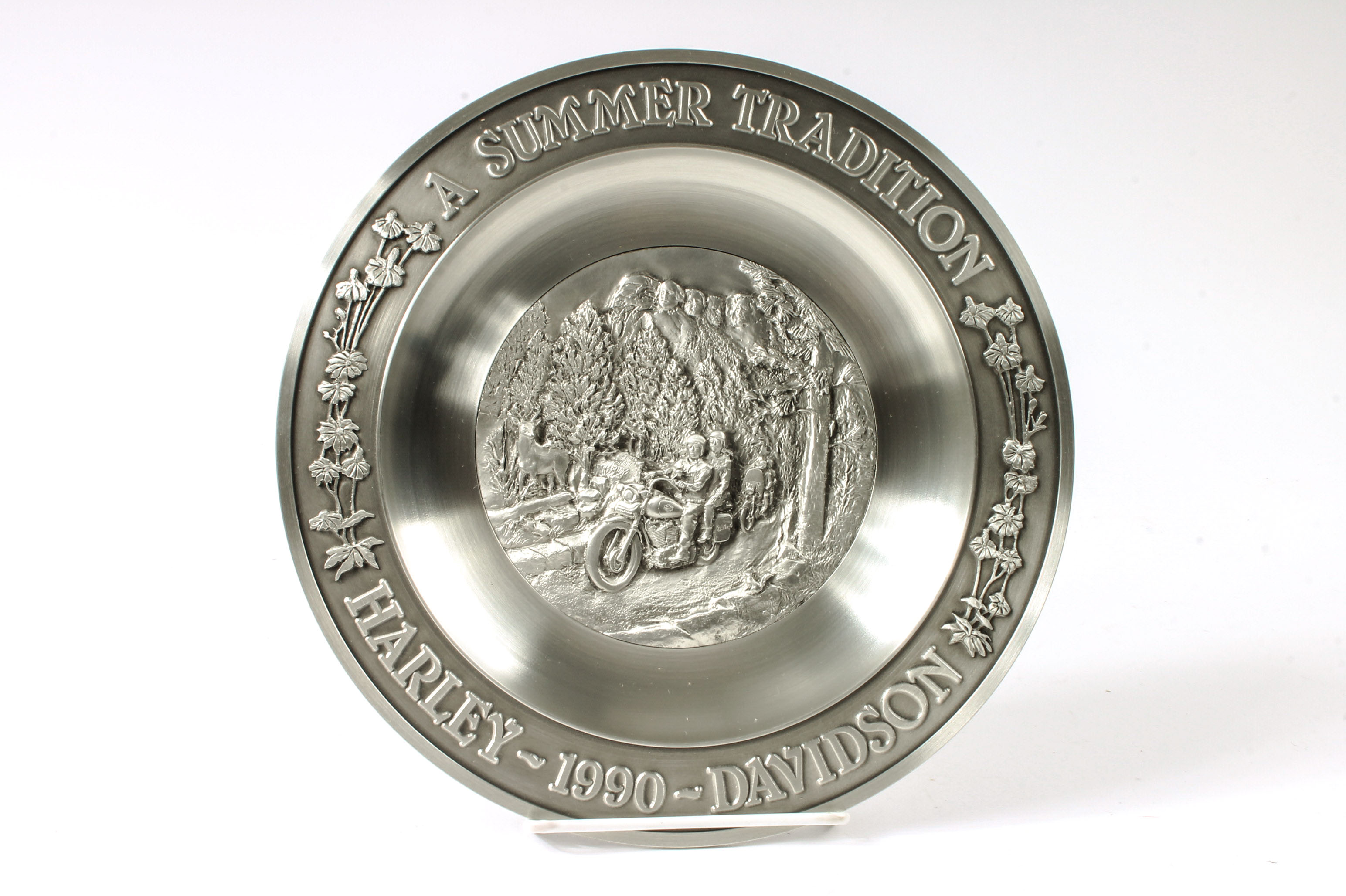 Pewter Harley-Davidson Four Seasons Plates