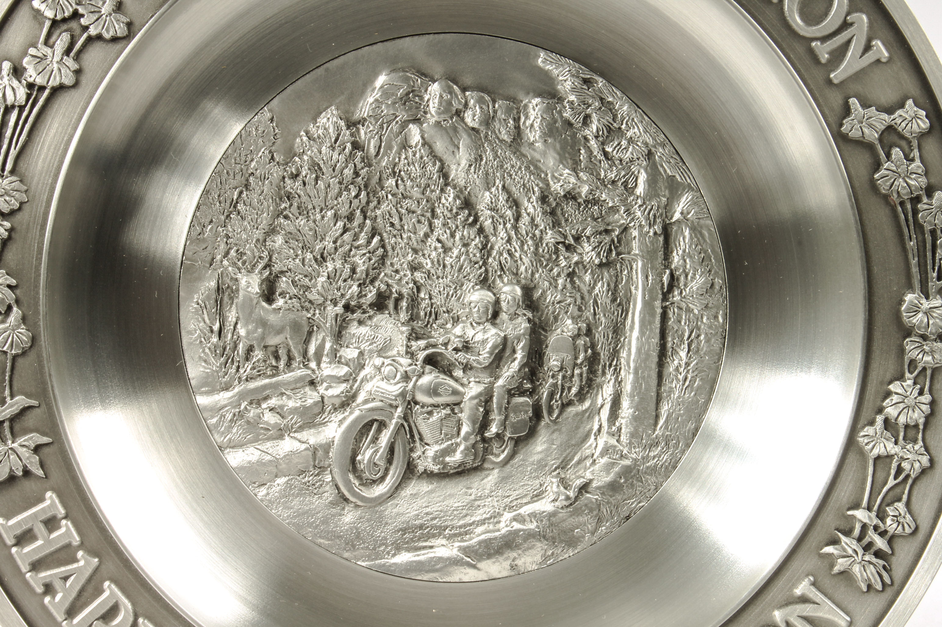 Pewter Harley-Davidson Four Seasons Plates