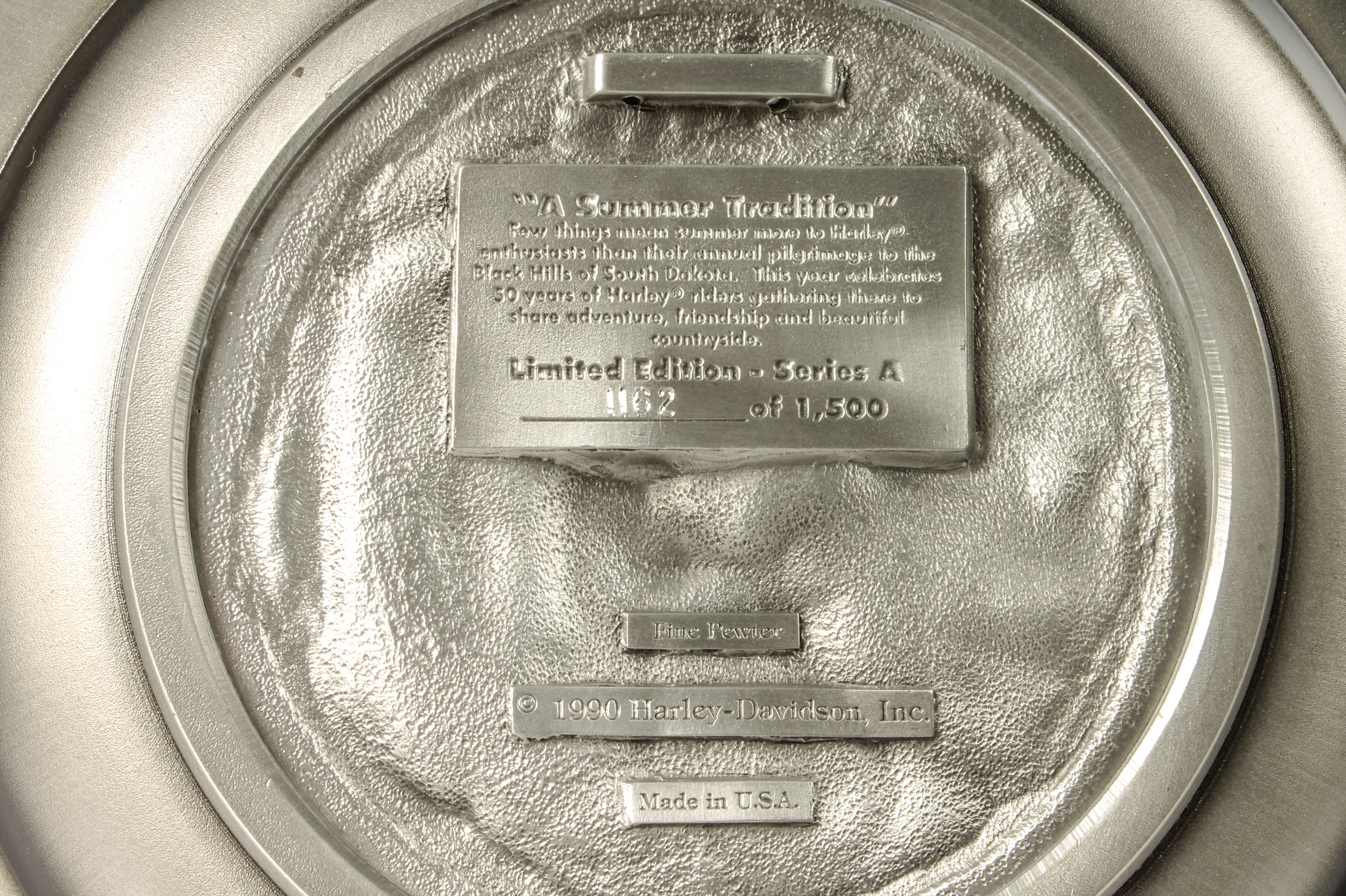 Pewter Harley-Davidson Four Seasons Plates
