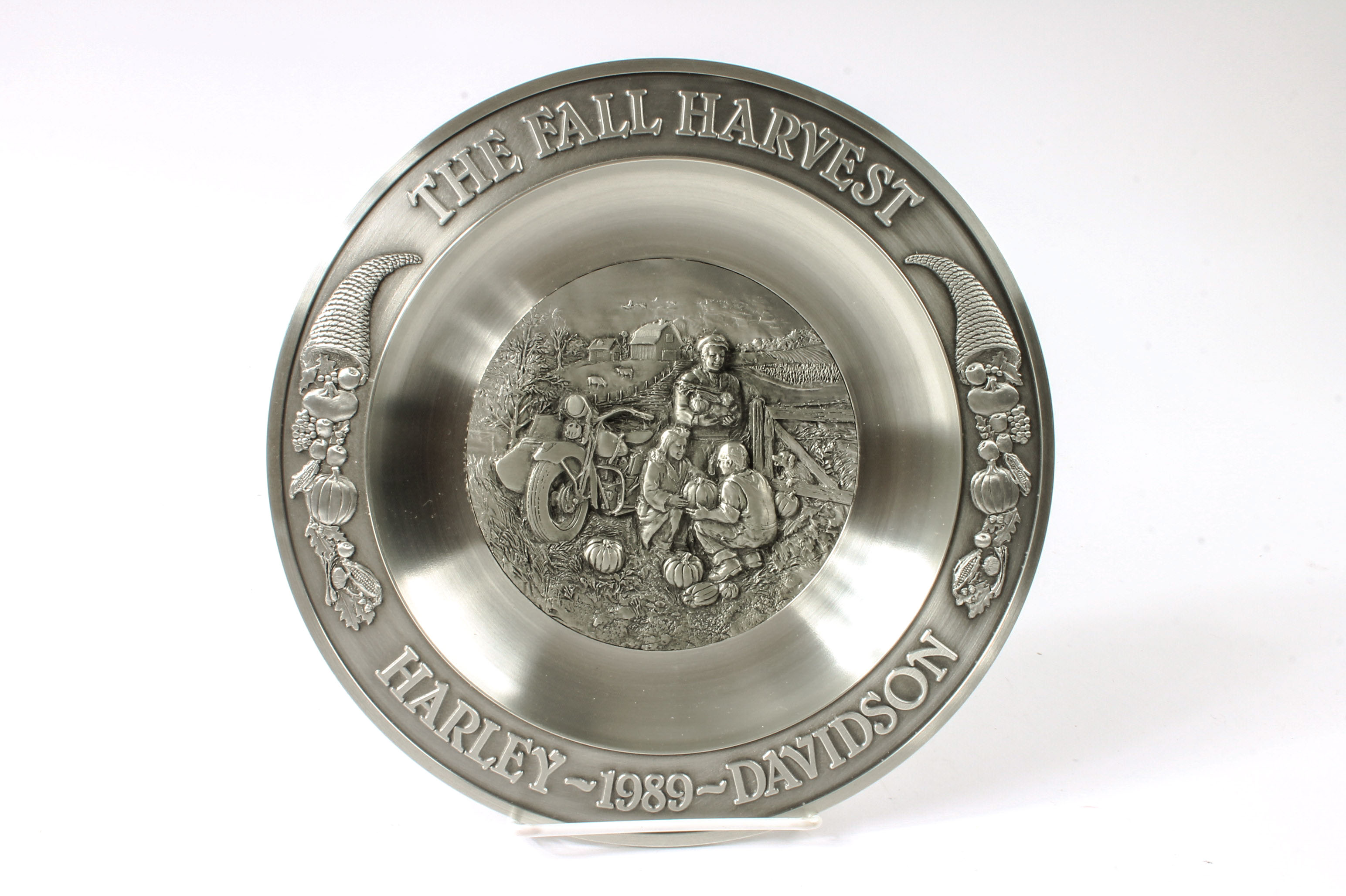 Pewter Harley-Davidson Four Seasons Plates