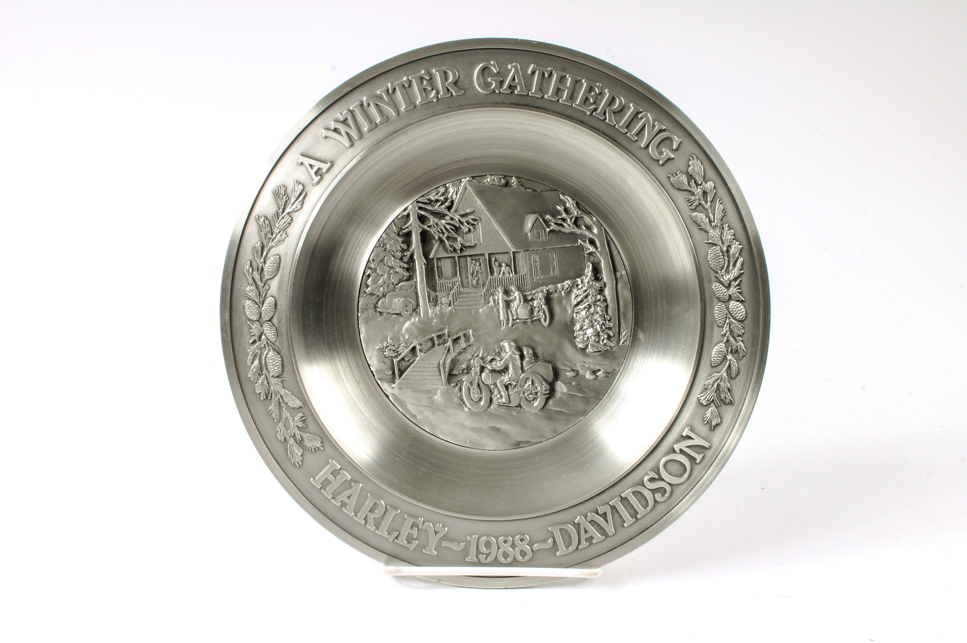 Pewter Harley-Davidson Four Seasons Plates
