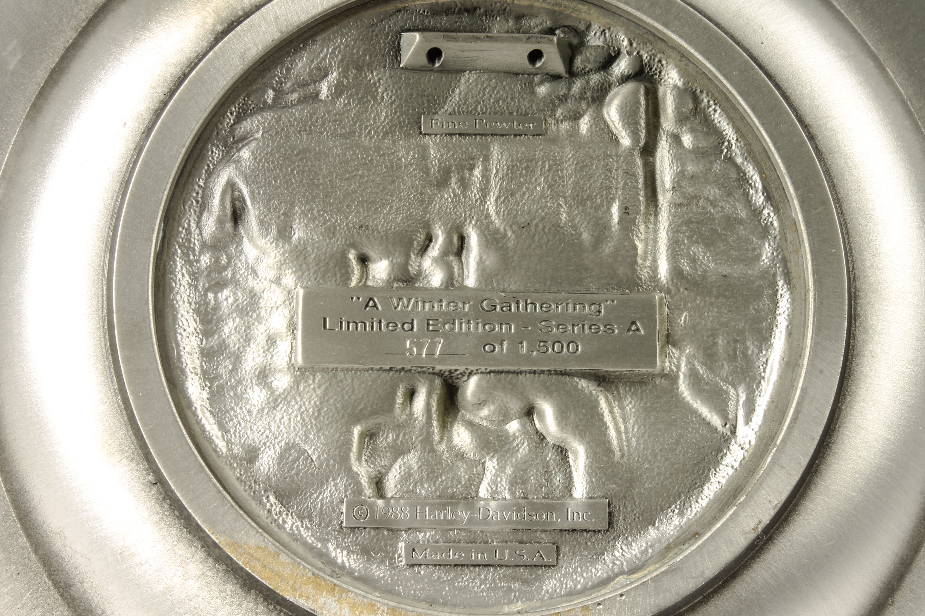 Pewter Harley-Davidson Four Seasons Plates