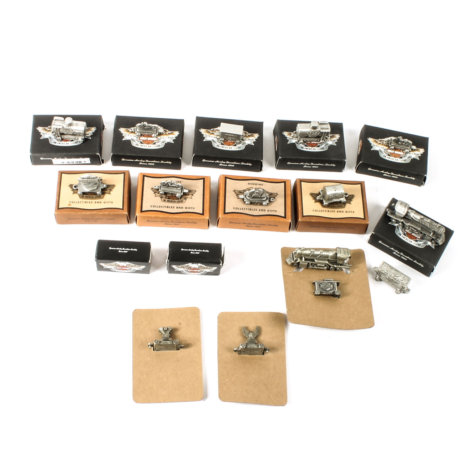 Harley-Davidson Pewter Train Miniatures