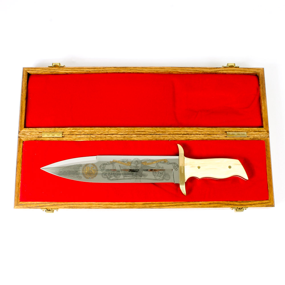 Harley-Davidson 85th Anniversary Knife with Mastodon Ivory
