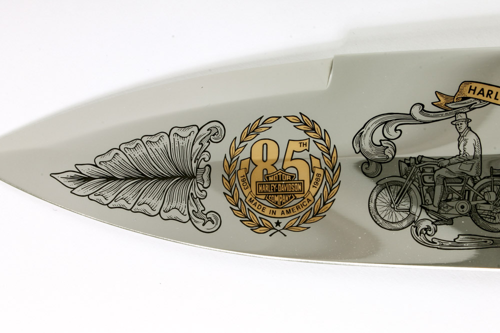 Harley-Davidson 85th Anniversary Knife with Mastodon Ivory Handle by Buck Knives