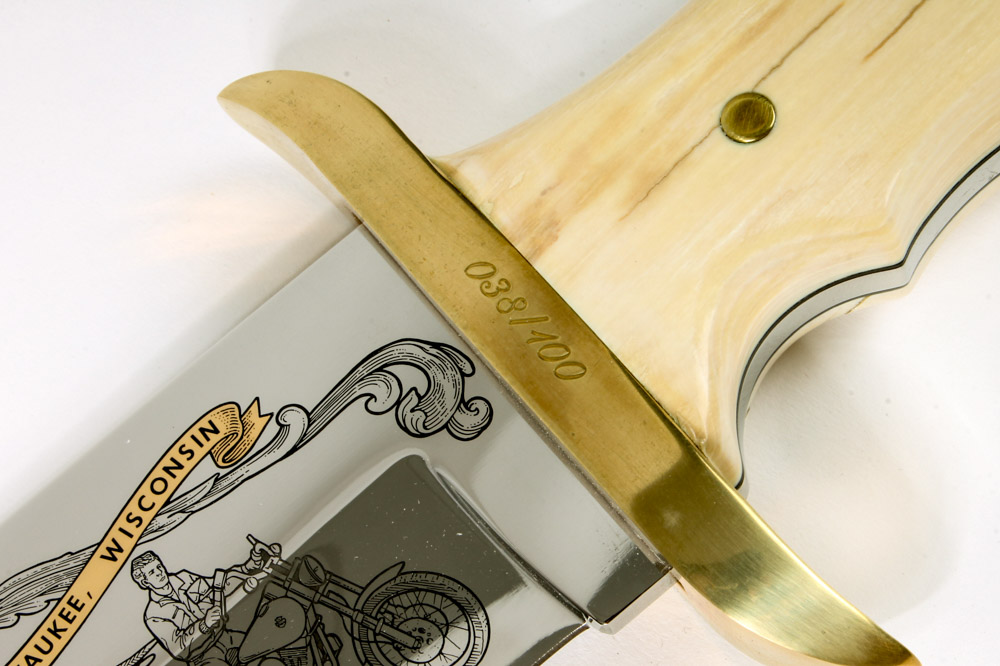 Harley-Davidson 85th Anniversary Knife with Mastodon Ivory Handle by Buck Knives