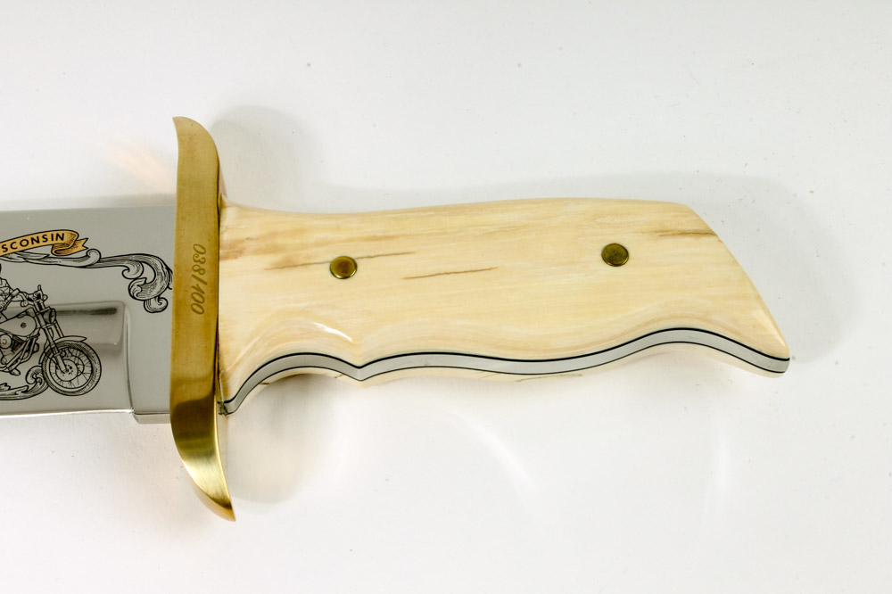 Harley-Davidson 85th Anniversary Knife with Mastodon Ivory Handle by Buck Knives