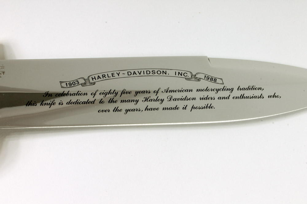 Harley-Davidson 85th Anniversary Knife with Mastodon Ivory Handle by Buck Knives