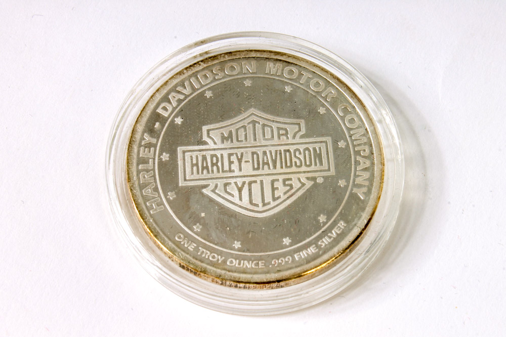 .999 Silver Harley-Davidson Commemorative V-Twin Motor Medallions