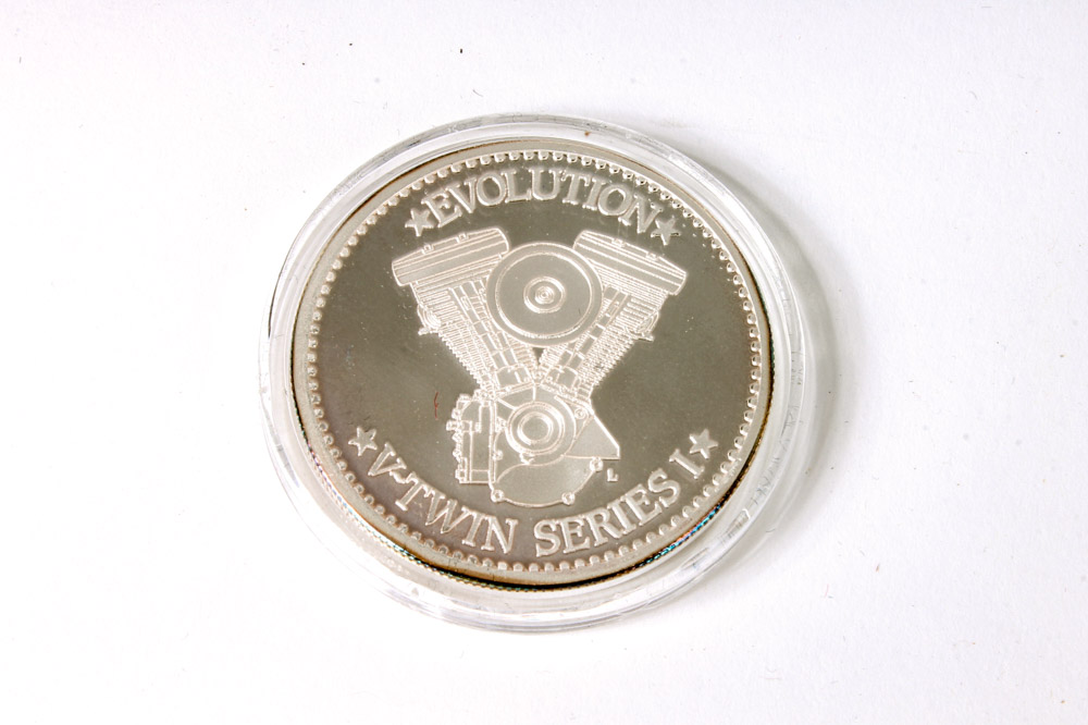 .999 Silver Harley-Davidson Commemorative V-Twin Motor Medallions