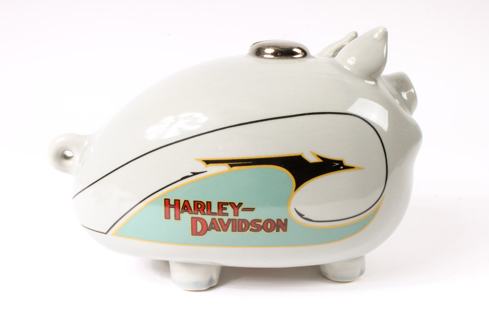 Vintage Harley-Davidson Piggy Bank