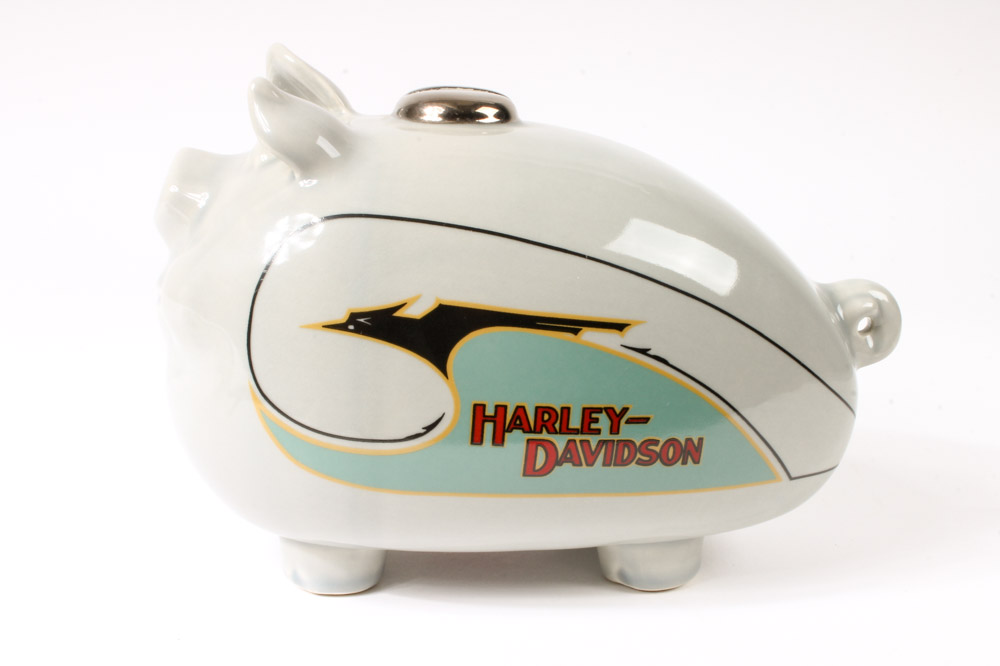 Vintage Harley-Davidson Piggy Bank
