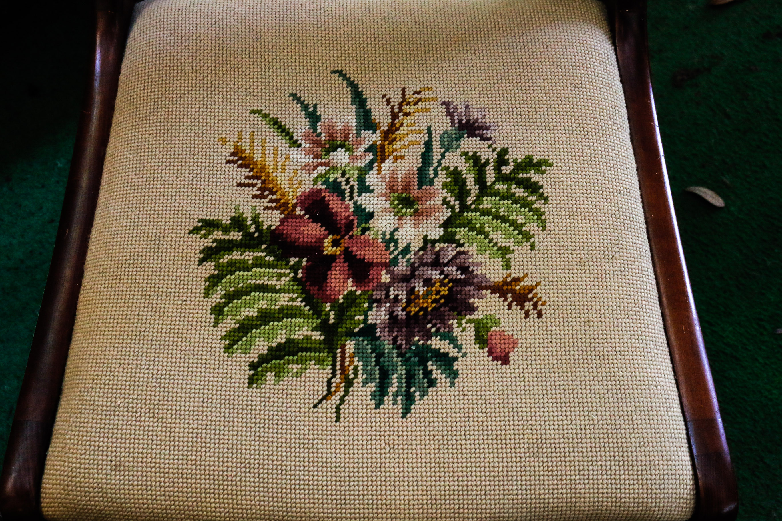 Six Duncan Phyfe Needlepoint Side Chairs by Tell City Chair Company