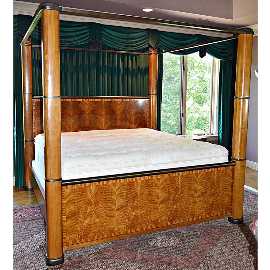 Henredon "Splendour" King Size Art Deco Style Poster Bed
