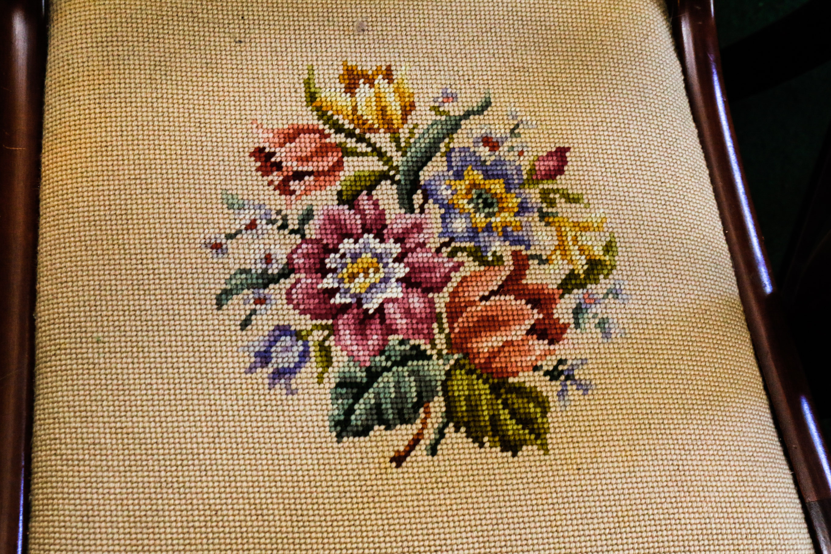 Six Duncan Phyfe Needlepoint Side Chairs by Tell City Chair Company