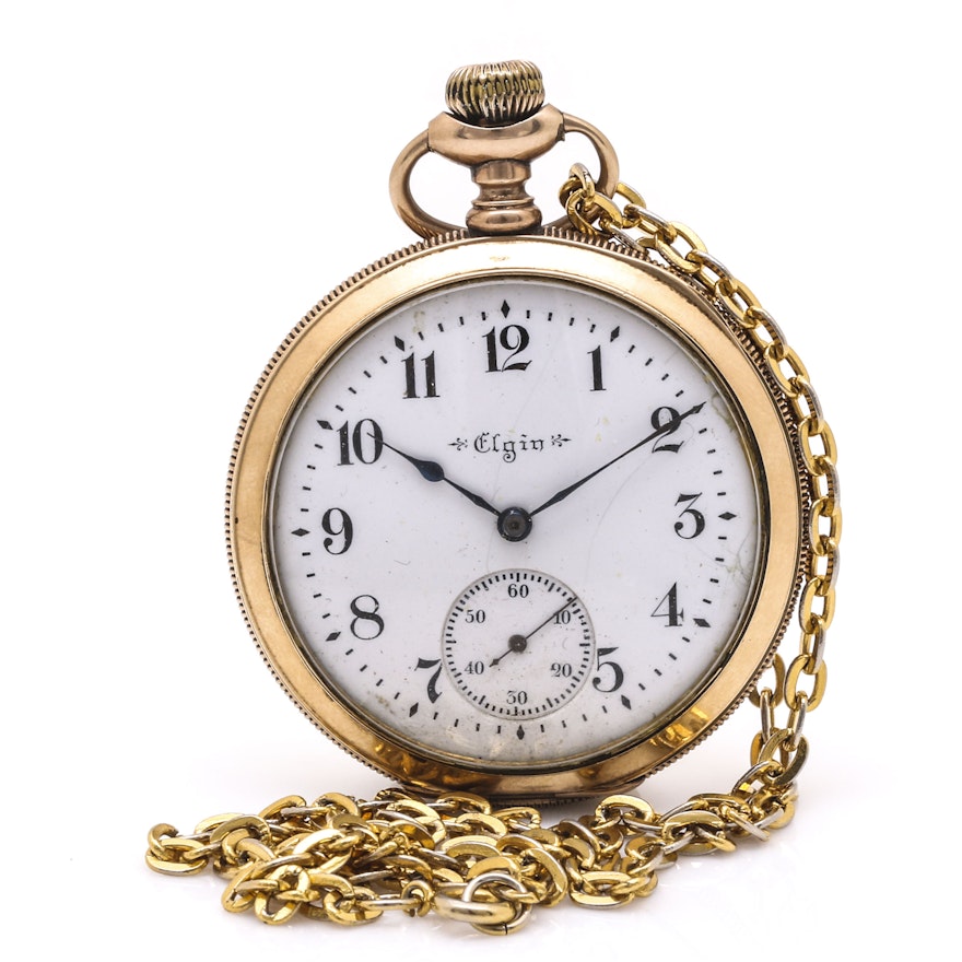 Eglin Gold Filled Personalized Pocket Watch