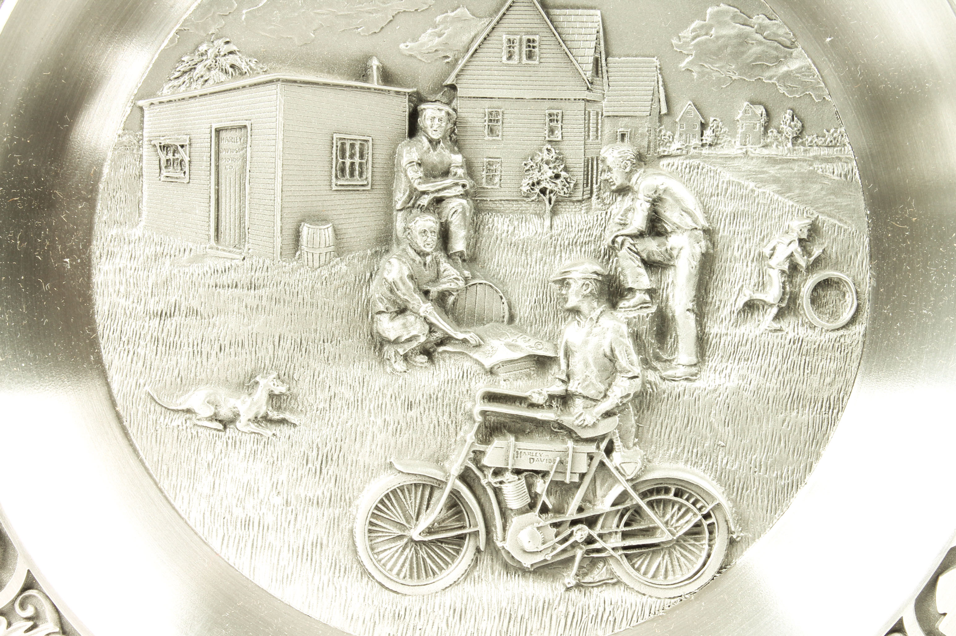 Assortment of Harley-Davidson Pewter Plates