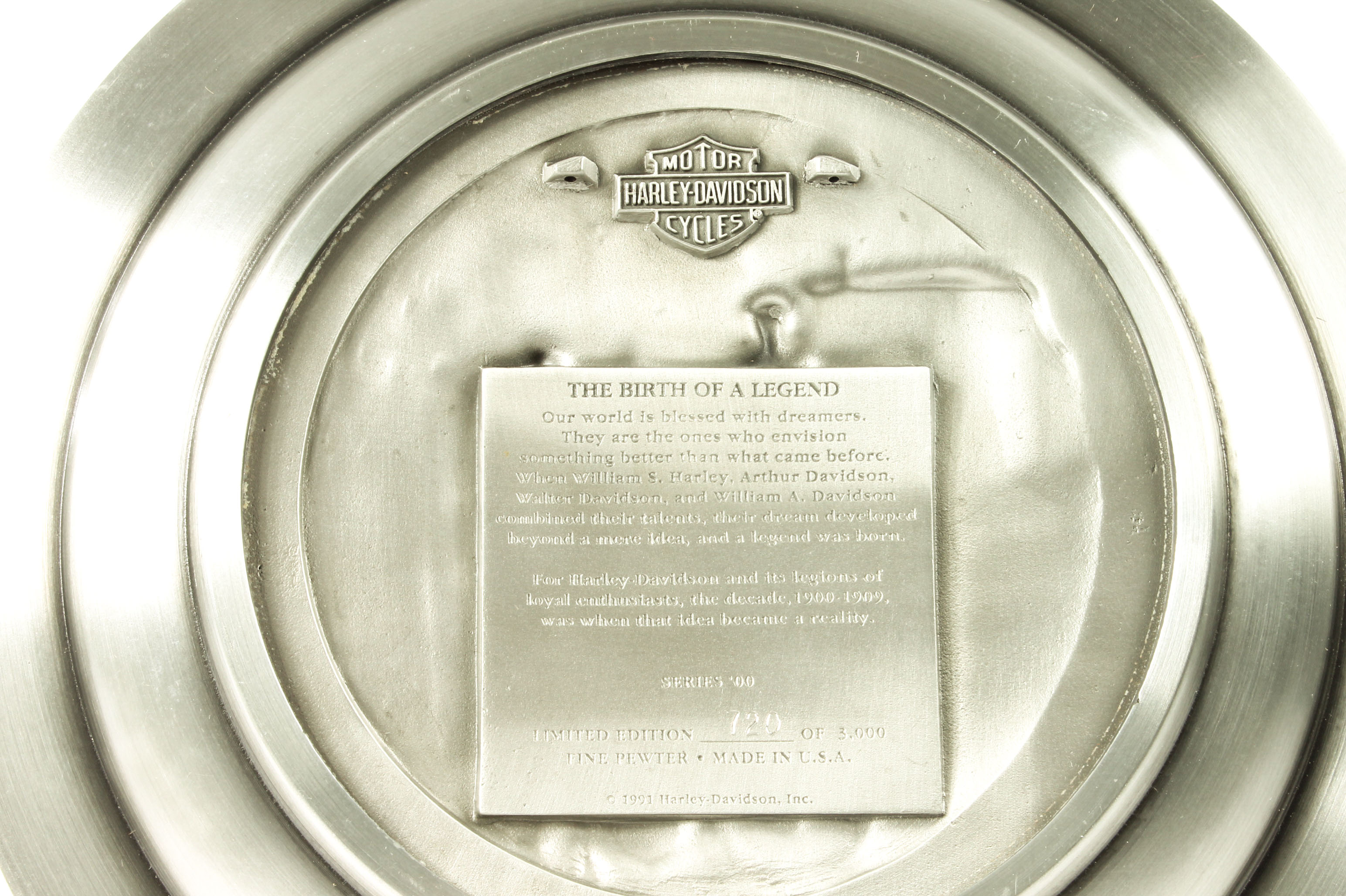 Assortment of Harley-Davidson Pewter Plates