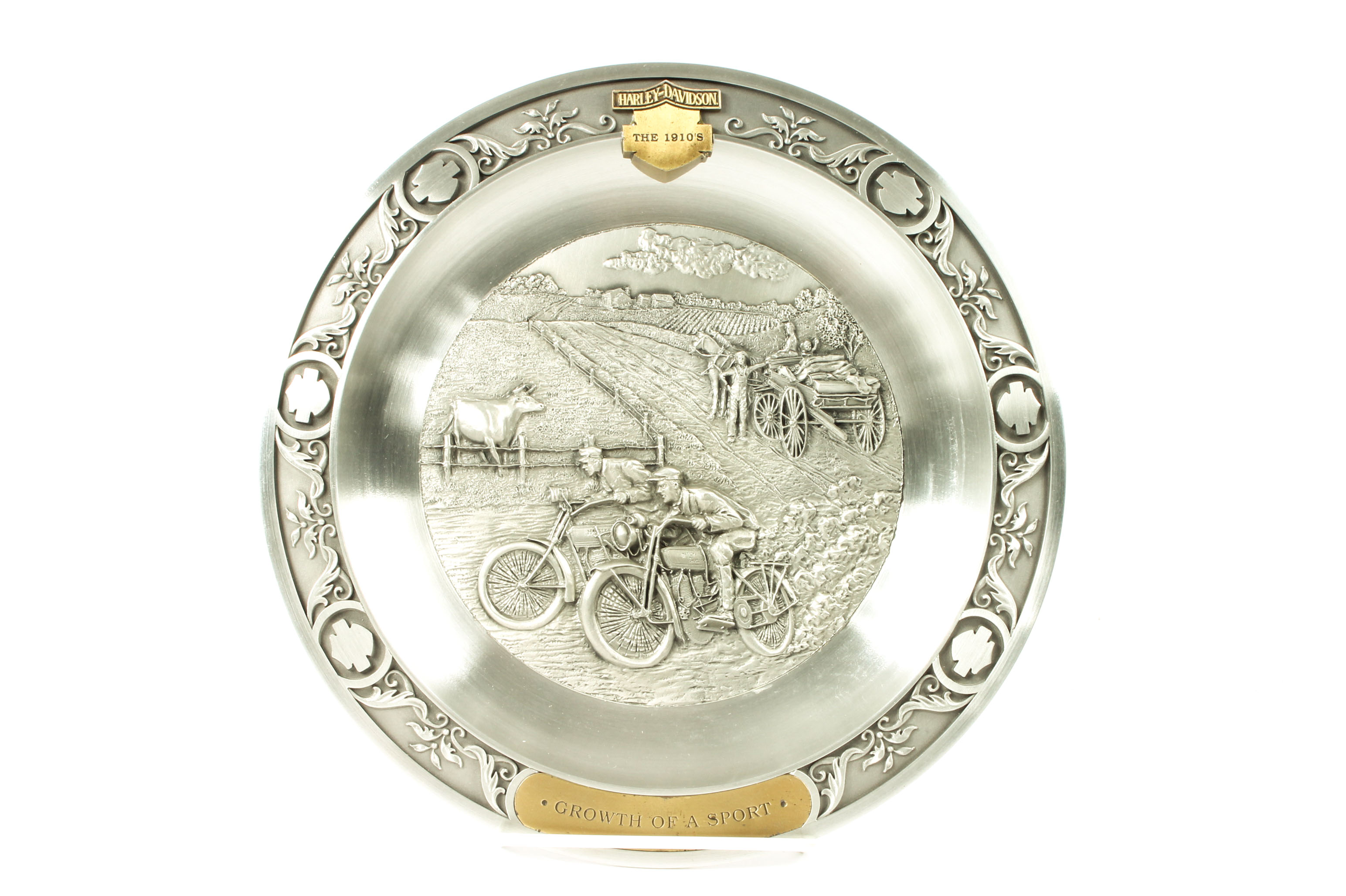 Assortment of Harley-Davidson Pewter Plates