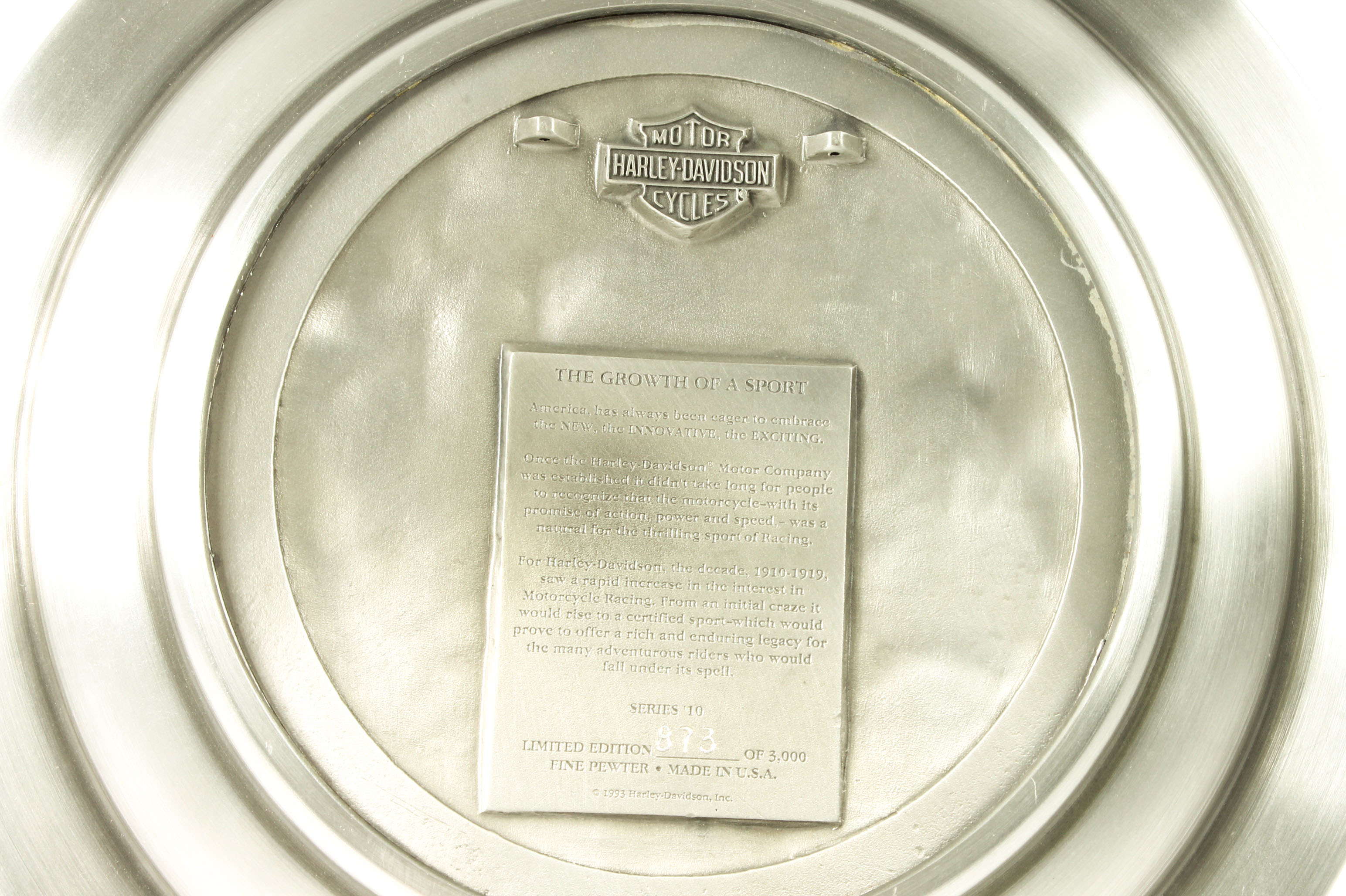 Assortment of Harley-Davidson Pewter Plates