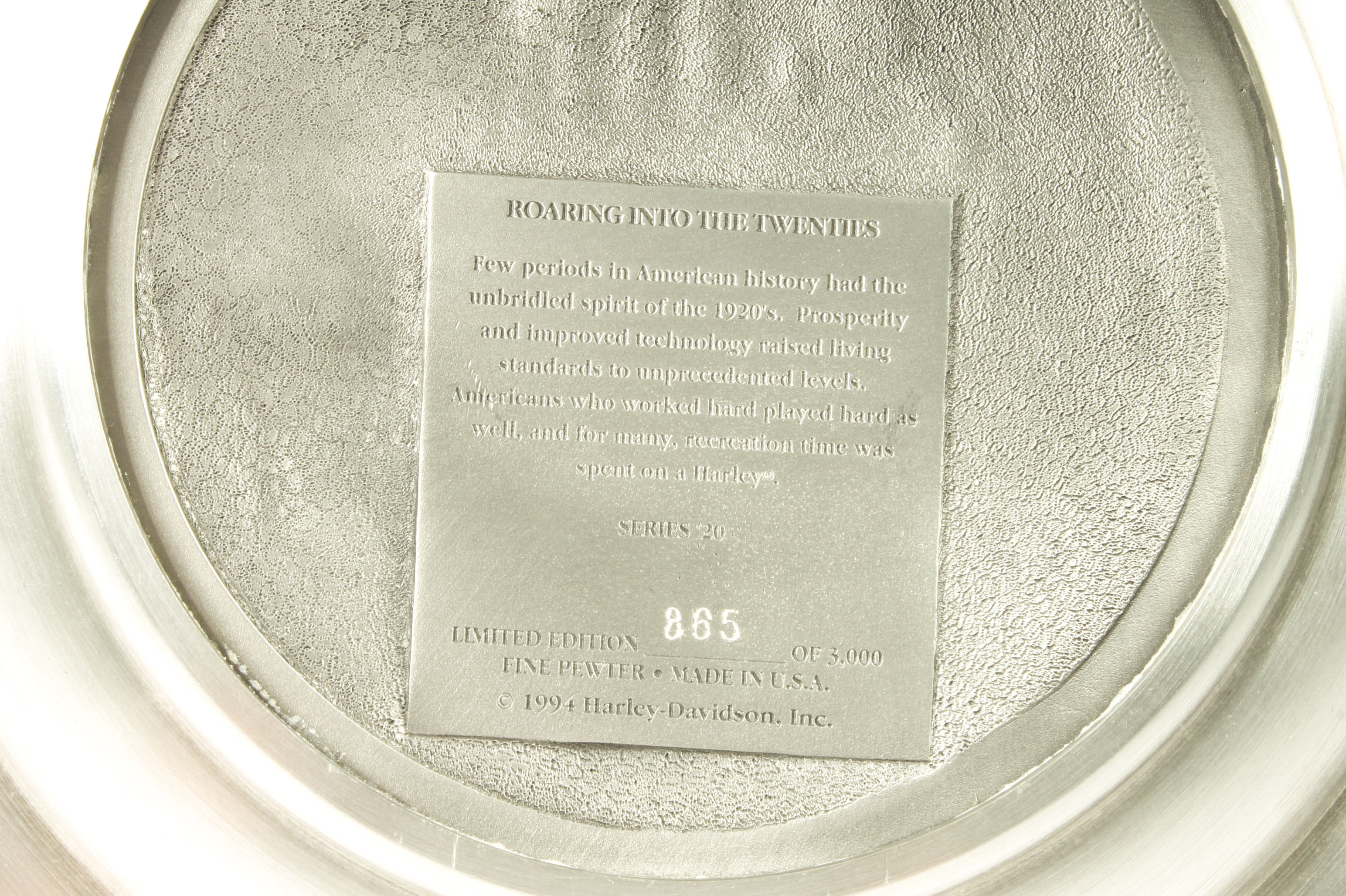 Assortment of Harley-Davidson Pewter Plates