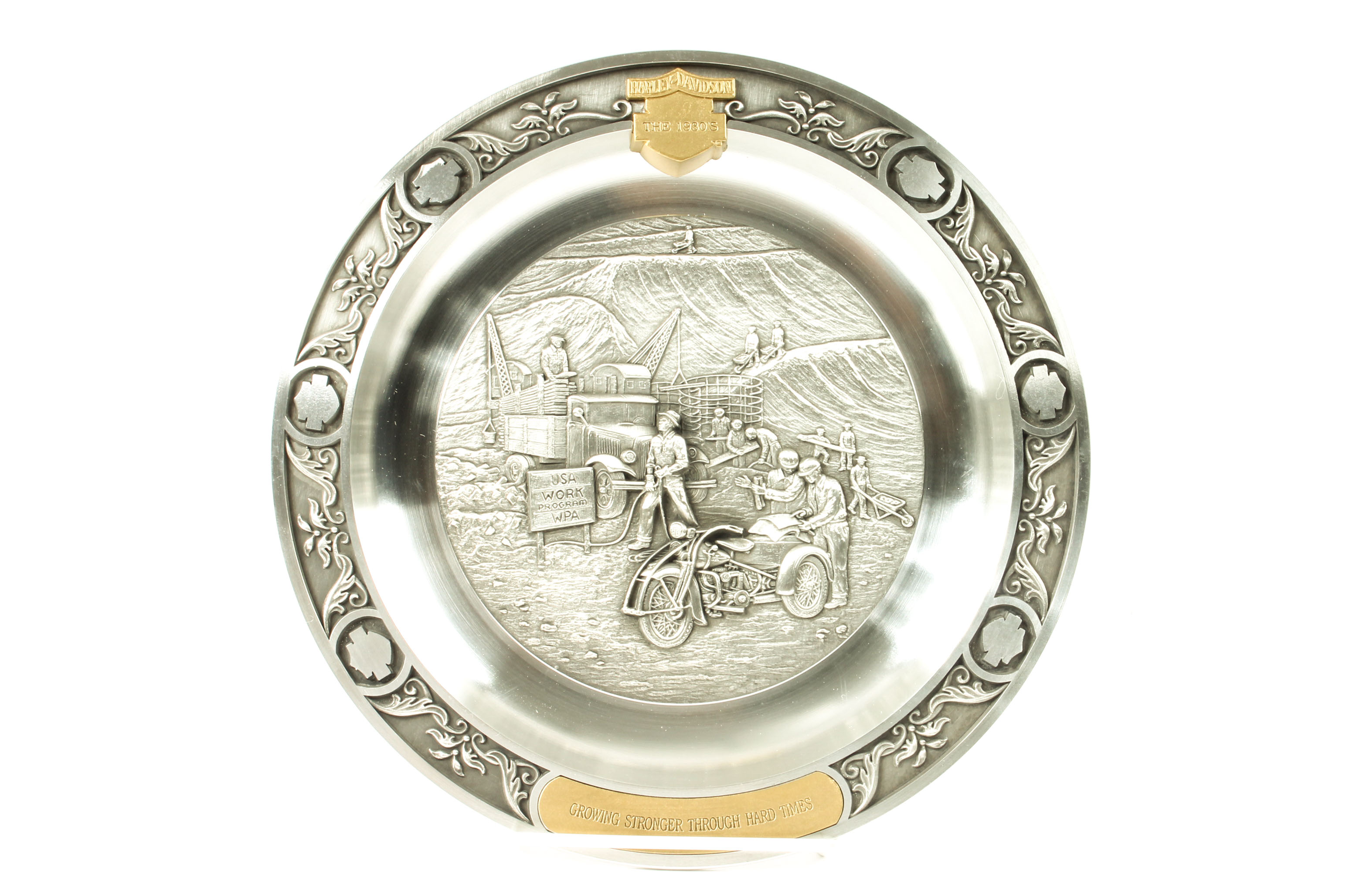 Assortment of Harley-Davidson Pewter Plates