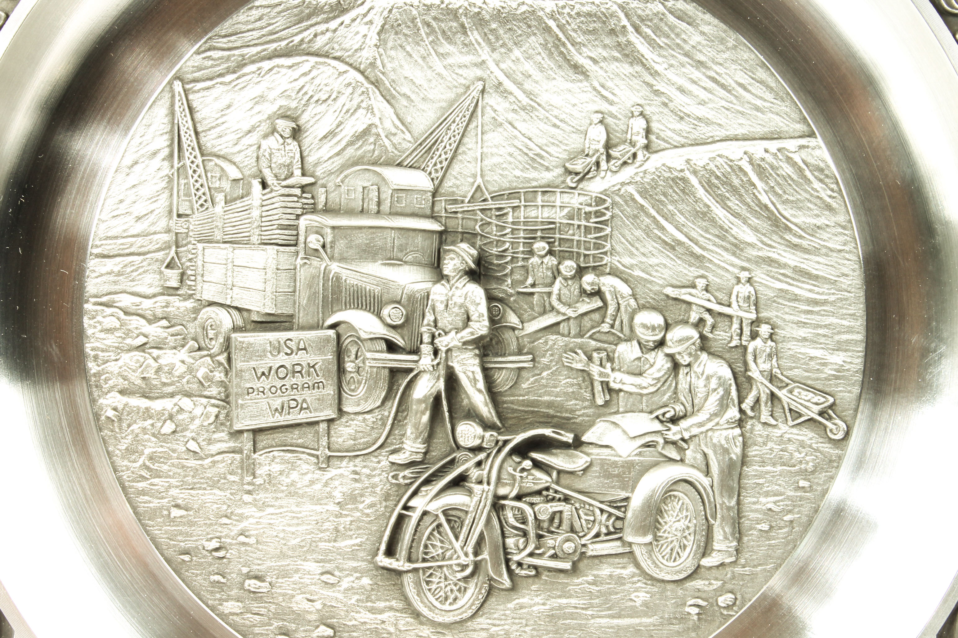 Assortment of Harley-Davidson Pewter Plates