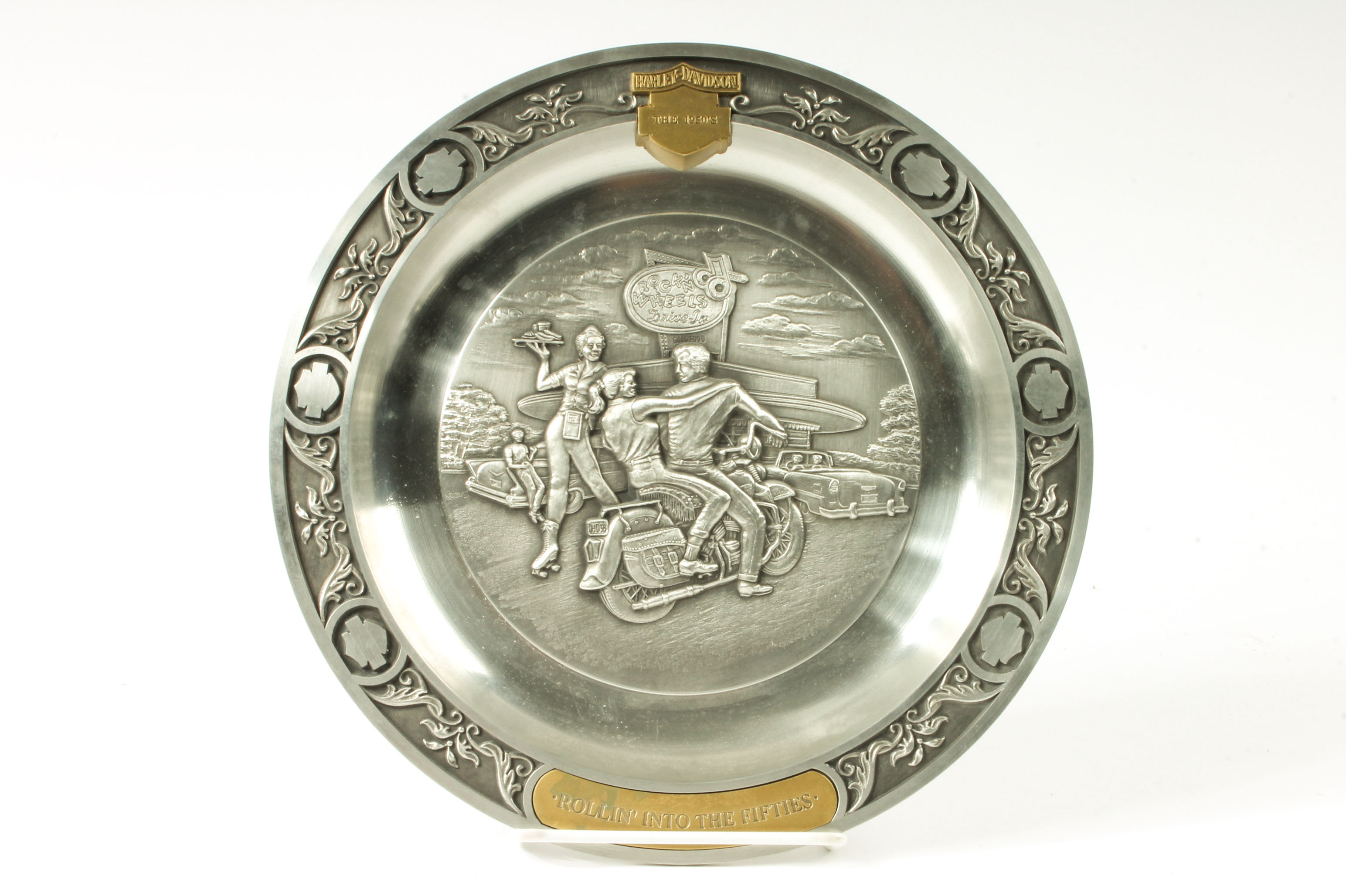 Assortment of Harley-Davidson Pewter Plates