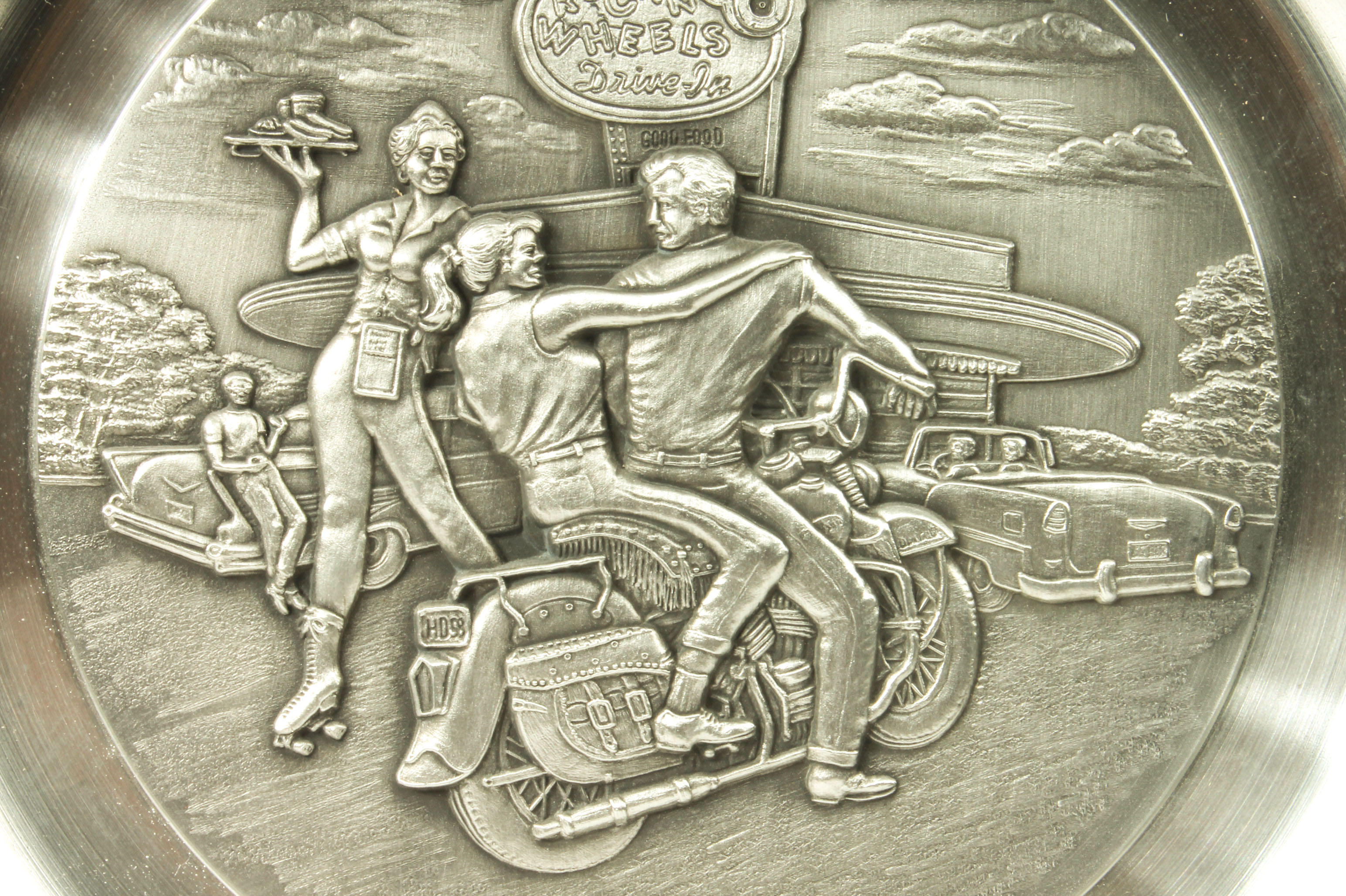 Assortment of Harley-Davidson Pewter Plates