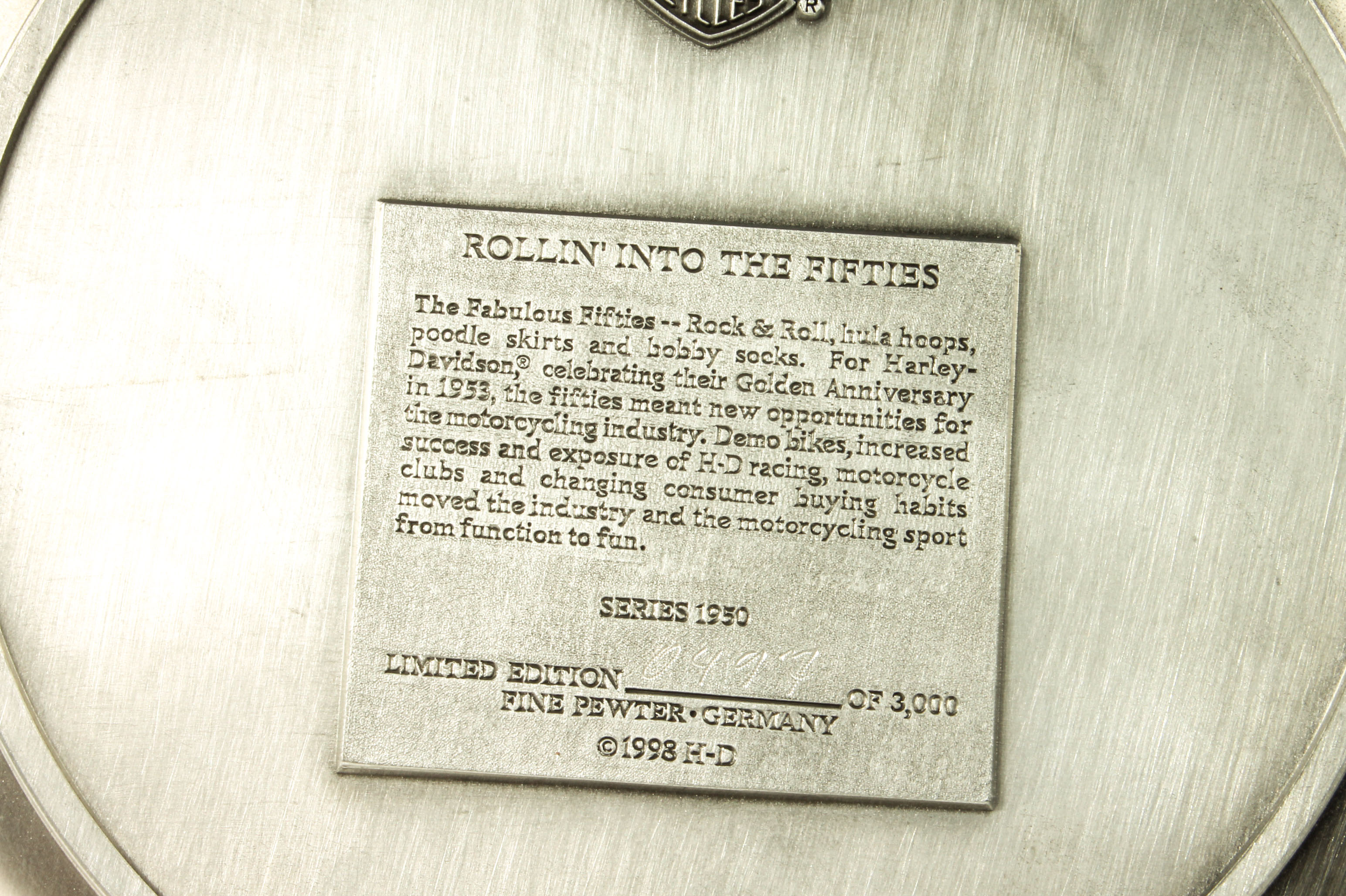 Assortment of Harley-Davidson Pewter Plates