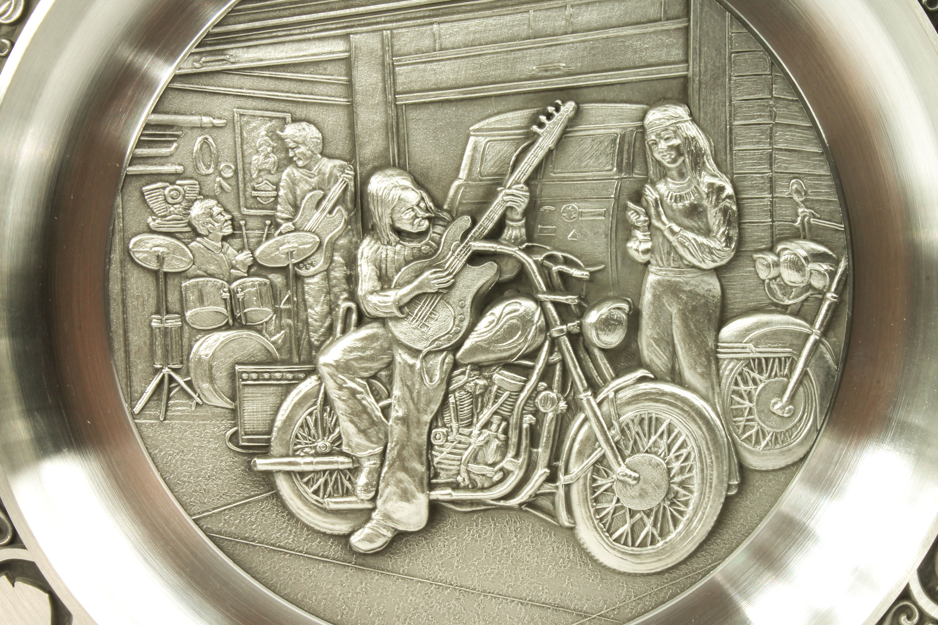 Assortment of Harley-Davidson Pewter Plates