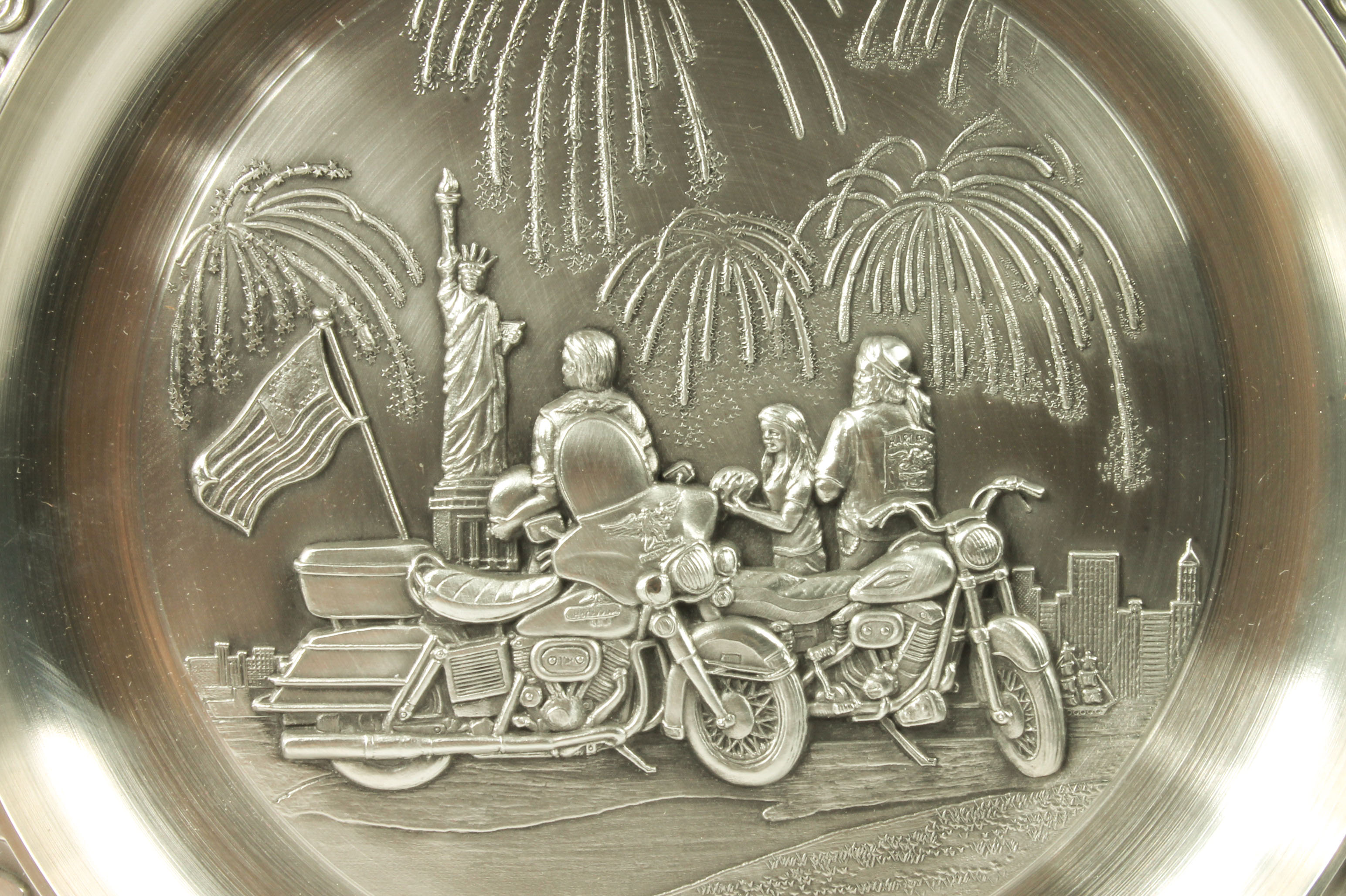 Assortment of Harley-Davidson Pewter Plates